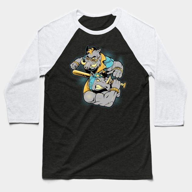 BEBOP & ROCKSTEADY Baseball T-Shirt by Akiwa